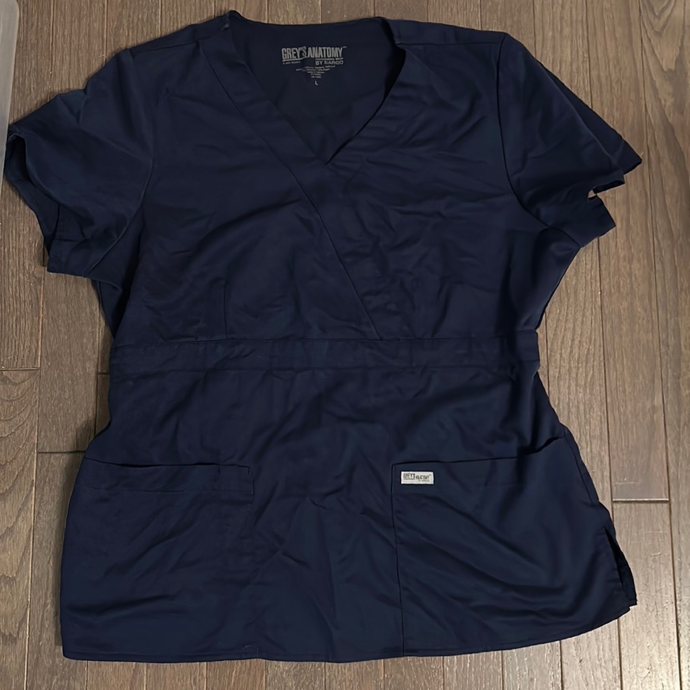 Grey’s Anatomy by Barco Women’s Large Navy Blue Scrub Top